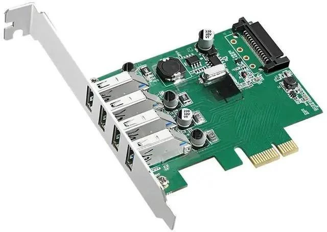 Main image of FOR Pci-e to usb3.0 hub 4 ports usb to pci-e expansion card adapter Converter upd720201 chip
