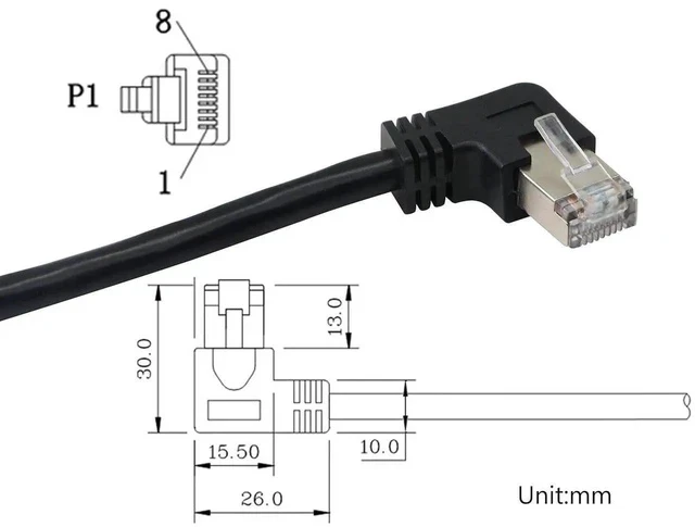 Alt view image 5 of 6 - RJ45 Ethernet Adapter Cable 90 Angle Right Male to Famale Ethernet Switch Adapter Cable for CAT 5/CAT 6 LAN Ethernet Socket Connector Adapter Cat5 Cat6 Cable(Right)