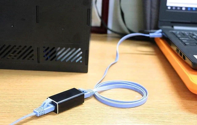 Alt view image 5 of 6 - RJ45 LAN Coupler Adapter Surge Thundering Protector Gigabit 1000Mbs Ethernet Extender Connector for Cat7 Cat6 Cat5e Female to Female (Black)