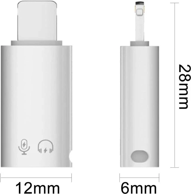 Alt view image 4 of 5 - USB C Female to Lighting Male OTG Adapter for iPhone 14/13/12/11/iPad Support Camera Card Reader Keyboard Mouse USB Flash Drive (White 2 Pack)