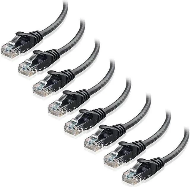 Main image of 8Pack Snagless Short Cat5e Ethernet Cat5e Cat 5e in Black 7 ft