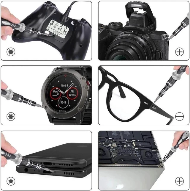 Alt view image 7 of 7 - Computer Repair Kit, 122 in 1 Magnetic Laptop Screwdriver Kit, Precision Screwdriver Set, Small Impact Screw Driver Set with Case for Computer, Laptop, PC, for iPhone, Watch,Ps4 DIY Hand Tools