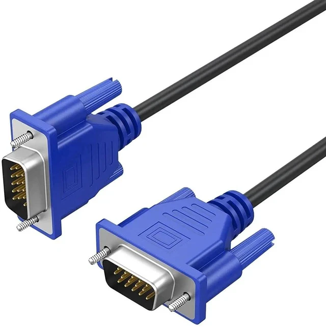 Alt view image 6 of 6 - VGA 10-Pack, 3FT VGA Monitor Cable, Male to Male Cord - 1080P Full HD High Resolution for Monitor, TV, Computer, Projector - Blue