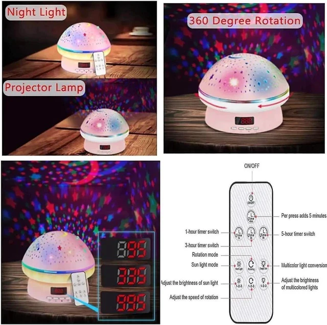 Alt view image 3 of 5 - Gemdeck Led Starry Night Sky Projector Lamp,star Projector Night Light,pink