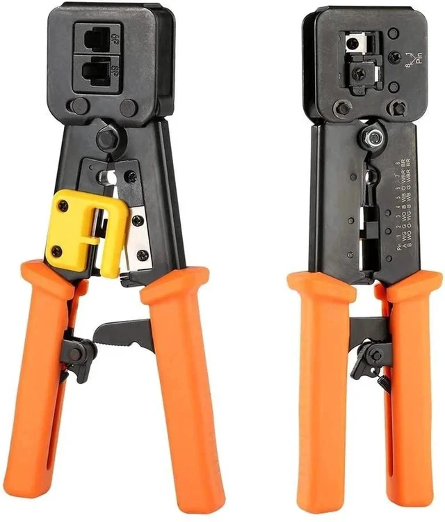 Alt view image 3 of 5 - EZ RJ45 Crimp Tool Pass Through Cat5 Cat5e Cat6 Crimping Tool for RJ45/RJ12, CAT5, CAT5e, CAT6 Regular and End-Pass-Through connectors