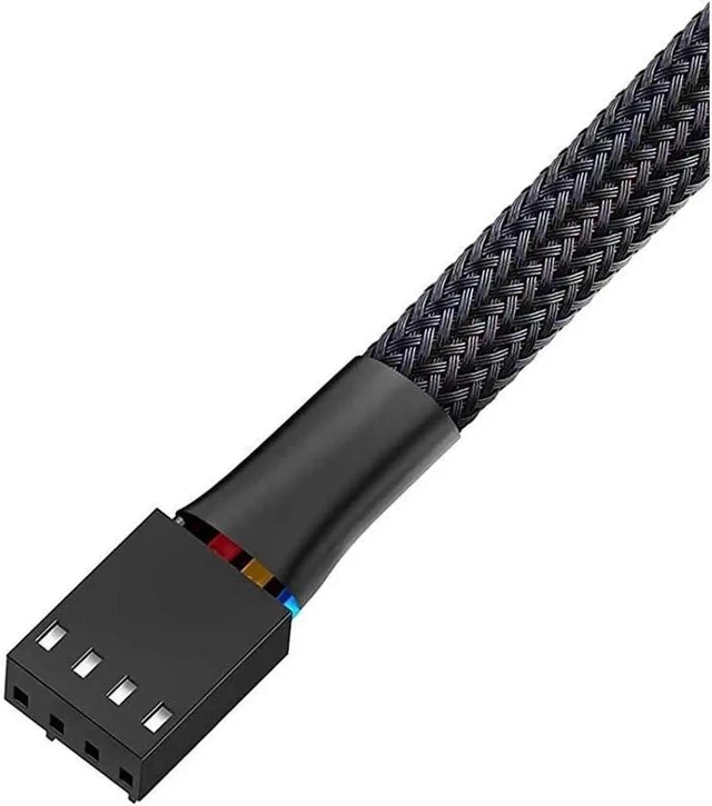 Alt view image 2 of 5 - (10 Pack) 4-Pin PWM Fan Splitter Cable, 10.5"Sleeved Braided Adapter Computer PC Fan Power Extension Cable Converterfor Computer ATX Case 4 Pin 3 Pin Cooling Fan Cable