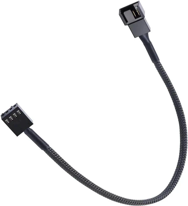 Alt view image 3 of 5 - (10 Pack) 4-Pin PWM Fan Splitter Cable, 10.5"Sleeved Braided Adapter Computer PC Fan Power Extension Cable Converterfor Computer ATX Case 4 Pin 3 Pin Cooling Fan Cable