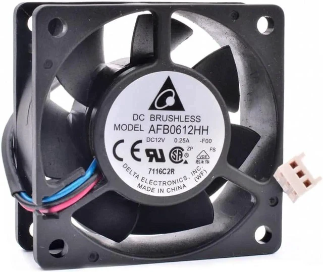 Alt view image 2 of 4 - AFB0612HH-F00 6cm 6025 60mm fan 60x60x25mm DC12V 0.25A server power cooling fan