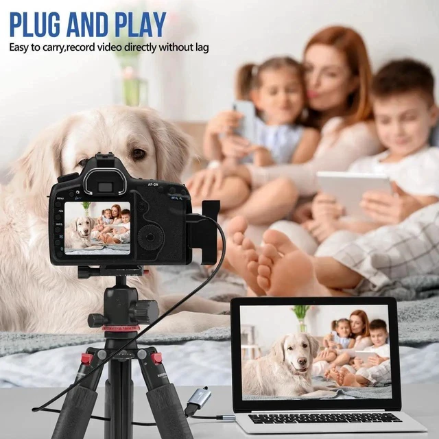 Alt view image 3 of 6 - Video Capture Card, 4K USB3.0 HDMI to USB C, 1080P 60FPS Capture Card for Streaming, Gaming, Video Recording Compatible with Windows Mac OS, OBS Zoom(Silver)