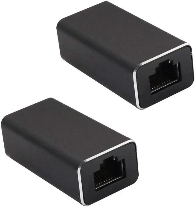 Main image of RJ45 Coupler, Metal Shell RJ45 Female to Female Ethernet Extension, LAN Connector Inline Network Connectors for Cat7/Cat6/Cat5e/Cat5 Ethernet Cable (2 Pack)
