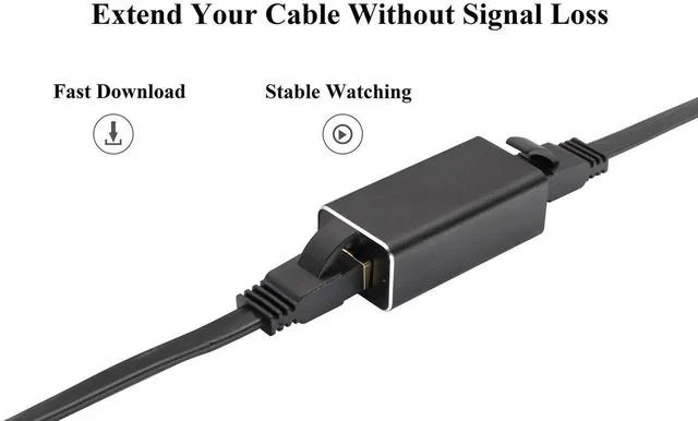 Alt view image 2 of 7 - RJ45 Coupler, Metal Shell RJ45 Female to Female Ethernet Extension, LAN Connector Inline Network Connectors for Cat7/Cat6/Cat5e/Cat5 Ethernet Cable (2 Pack)