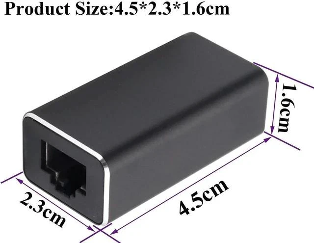 Alt view image 3 of 7 - RJ45 Coupler, Metal Shell RJ45 Female to Female Ethernet Extension, LAN Connector Inline Network Connectors for Cat7/Cat6/Cat5e/Cat5 Ethernet Cable (2 Pack)