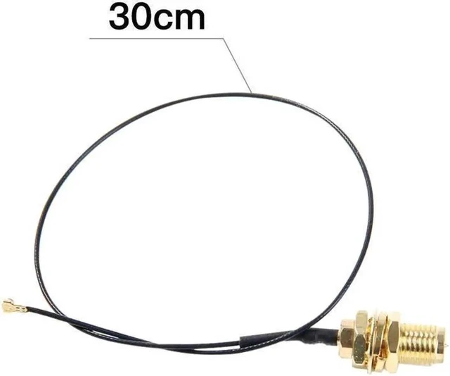 Alt view image 2 of 3 - 2x8Dbi Dual Band M.2 IPEX MHF4 U.fl 20cm 30cm Cable to RP-SMA Pigtail WiFi Antenna Set For I-ntel AX210 AX200 9260 9560 NGFF Card(30cm antenna set)