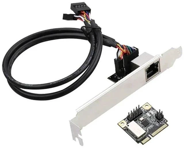 Main image of M.2 B Key M Key Gigabit Ethernet Adapter Card, 10/100/1000Mbps M.2 to RJ45 LAN Card with Realtek RTL8111H Chip for Mini PC & Laptop