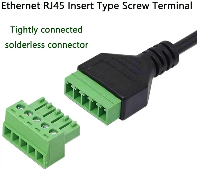 Alt view image 4 of 4 - RJ45 Screw Terminal,RJ45 Male to 8 Pin Screw Terminal Connector,RJ45 8p8c to 8Pin Bolt Screw Type Terminal Connector for Cat5/6/7 Ethernet Extender for AV CCTV UTP DVR (Male to terminal)