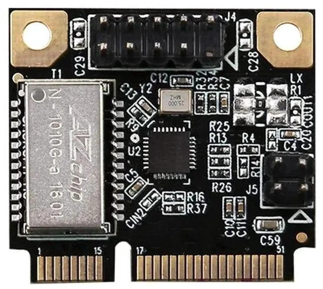 Alt view image 2 of 4 - M.2 B Key M Key Gigabit Ethernet Adapter Card, 10/100/1000Mbps M.2 to RJ45 LAN Card with Realtek RTL8111H Chip for Mini PC & Laptop