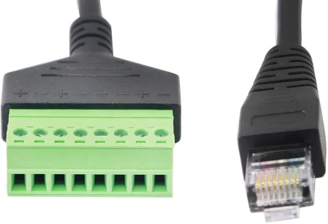 Alt view image 3 of 4 - RJ45 Screw Terminal,RJ45 Male to 8 Pin Screw Terminal Connector,RJ45 8p8c to 8Pin Bolt Screw Type Terminal Connector for Cat5/6/7 Ethernet Extender for AV CCTV UTP DVR (Male to terminal)