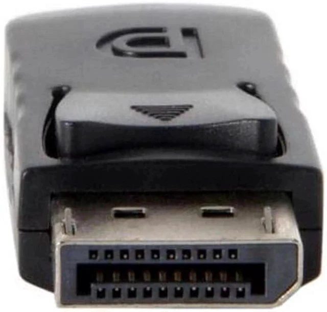 Alt view image 3 of 7 - Black DP DisplayPort Male to Mini DP DisplayPort Female Adapter for Displays HDTV Monitor