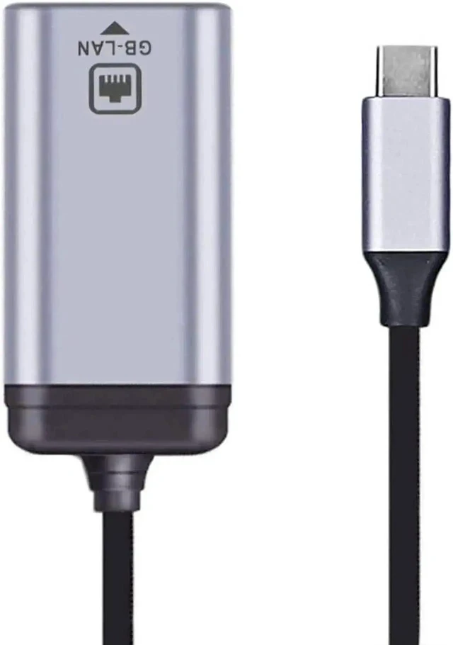 Alt view image 5 of 5 - USB 3.1 Type C to Gigabit Ethernet Adapter, 1000Mbps USB-C Male to RJ45 Female LAN Network Dongle, Stable Wired Connection for Laptop, Gaming, Streaming, Office and Home Use