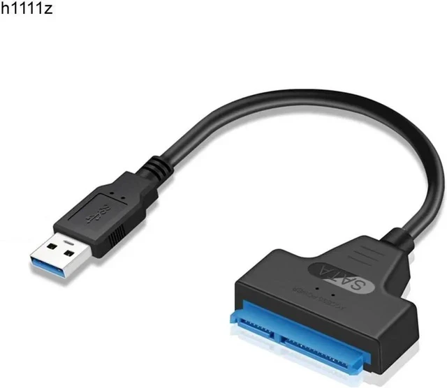 Alt view image 2 of 6 - SATA to USB 3.0 Cable Connector Up to 6G for 2.5 Inch External HDD SSD Hard Drive SATA 3 22 Pin Adapter USB 3.0 to Sata III Cord