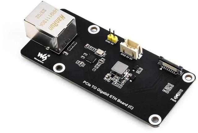 Main image of AJMRTC PCIe to Gigabit Ethernet Adapter for Raspberry Pi 5, PCIe RJ45 Network Expansion Board, Driver-Free Plug & Play, Supports Raspberry Pi OS, Powered via PCIe Cable