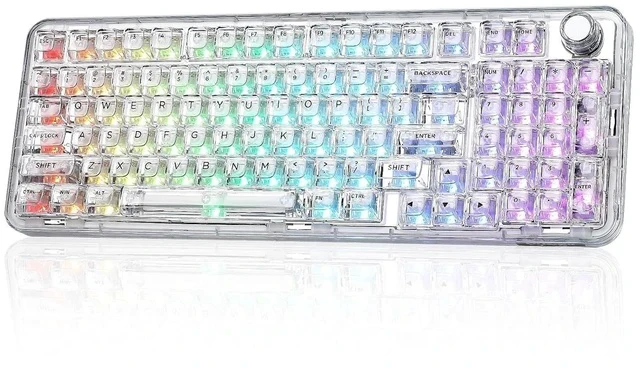 Alt view image 2 of 2 - X98 QMK/VIA Wireless Mechanical Gaming Keyboard with Knob,Tri-Mode BT5.0/USB-C/2.4GHz Hot Swappable