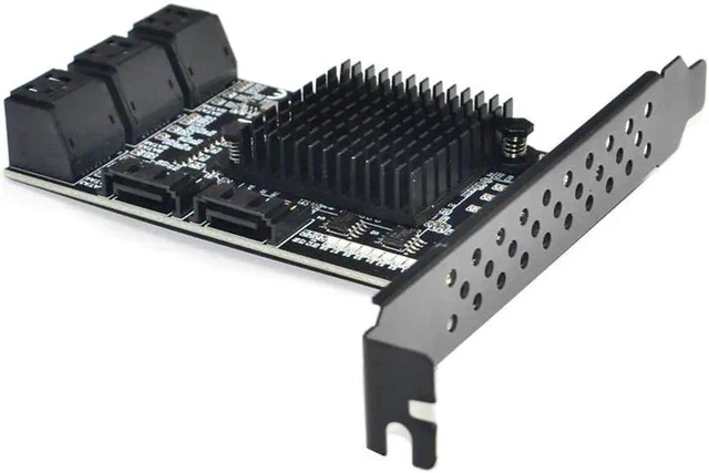 Alt view image 2 of 3 - 8-Port SATA III PCIe 2.0 x1 Controller Card, 6Gbps SATA Expansion Adapter with Low Profile Bracket, Compatible with Windows 10