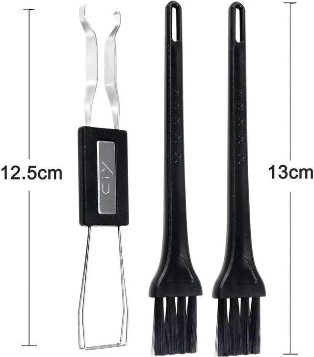Alt view image 5 of 6 - Keycap Puller Switch Puller Stainless Steel Keycap Removal Tool with 2 Pcs Keyboard Cleaning Brush for Mechanical Keyboard
