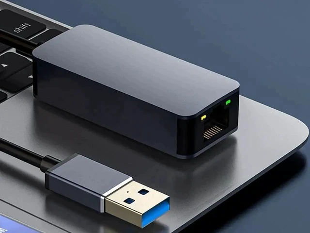 Alt view image 4 of 5 - USB 3.0 Type A to 2.5Gbps Ethernet Adapter, 2500Mbps Multi-Gigabit RJ45 LAN Network Converter, Backward Compatible with 10/100/1000Mbps for Windows, Mac OS & Linux Laptops PC