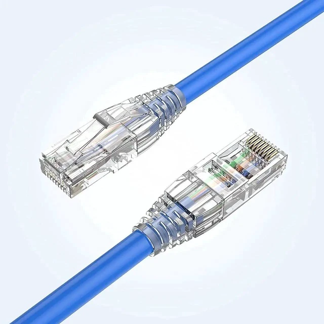 Alt view image 4 of 6 - 100 Pack Transparent Cat6 RJ45 Modular Plugs with Strain Relief Boots, 8P8C Ethernet Connector Ends for Cat5/Cat6 Solid & Stranded LAN Cables