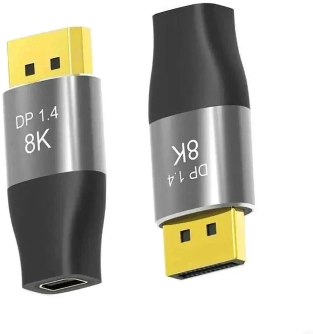 Alt view image 3 of 3 - Mini DP Female to DisplayPort 1.4 Male Adapter, 8K@60Hz/4K@144Hz Bidirectional DP Extender Converter for MacBook, Laptops, PCs, Monitors, Projectors