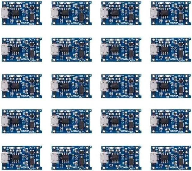 Main image of 20PCS 18650 Lithium Protection Board TP4056 Charging Board Overcharge and Overdischarge Protection