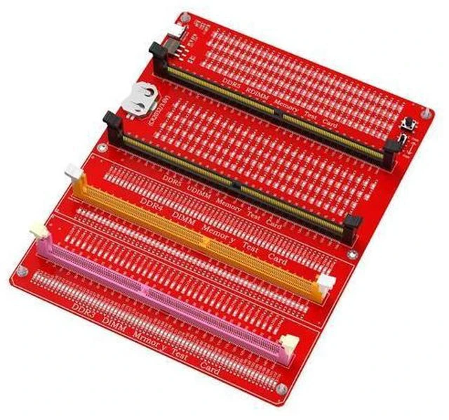 Alt view image 3 of 7 - AJMRTC DDR3/4/5 RDIMM/UDIMM Memory Tester, LED Indicator, Type-C Power Supply, Test Button, Desktop Computer DDR3/4/5 Memory Test Card