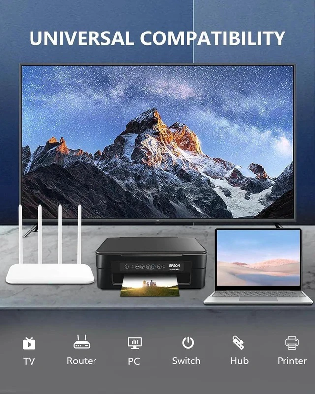 Alt view image 7 of 7 - 1 In 3 Out Gigabit RJ45 Ethernet Splitter Hub, 1000Mbps Active LAN Port Expander Compatible with Cat5/Cat5e/Cat6/Cat7/Cat8 Network Cables for Home Office Business Networking