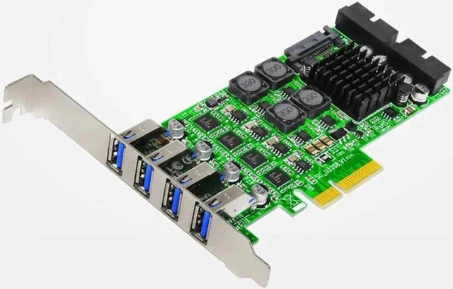 Alt view image 2 of 6 - Add On Card PCI Express USB 3.0 PCI-E 19 Pin USB 3.0 Adapter PCI-E to USB 3.0 Controller PCI E PCIE USB3.0 Expansion Card