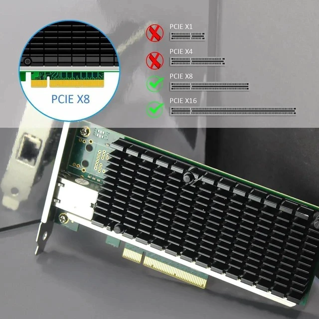 Alt view image 5 of 7 - ST7215 1-Port 10Gb RJ45 Ethernet Network Card with Intel X540 Controller, PCIE 2.0 X8 Interface, Support Windows 11/10/Windows Server/Linux/ESX/VMware ESXi(Not Support Mac OS)