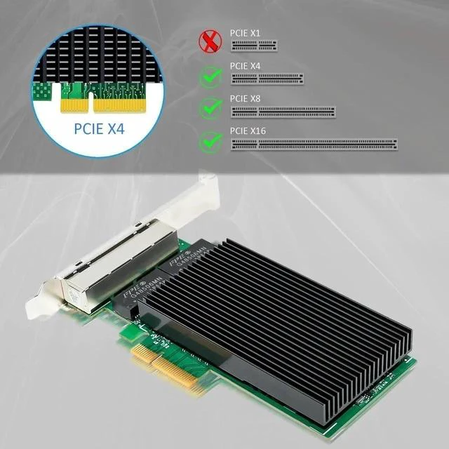 Alt view image 6 of 7 - ST7419 4-Port 2.5G RJ45 Ethernet Network Card with Intel 1226 Controller, PCIE 3.0 X4 Interface, Support Windows 11/10/Windows Server/Linux/ESX/VMware ESXi(Not Support Mac OS)