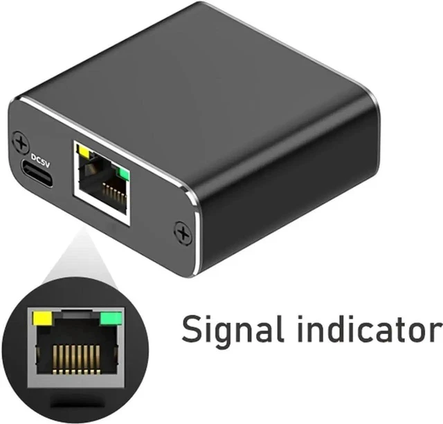 Alt view image 5 of 7 - 1 to 2 Gigabit Ethernet Splitter with USB Power Cord, 1000Mbps Active LAN Port Expander Supports Two Devices Online at The Same Time, Compatible with Cat5/Cat5e/Cat6/Cat7/Cat8 Network Cables