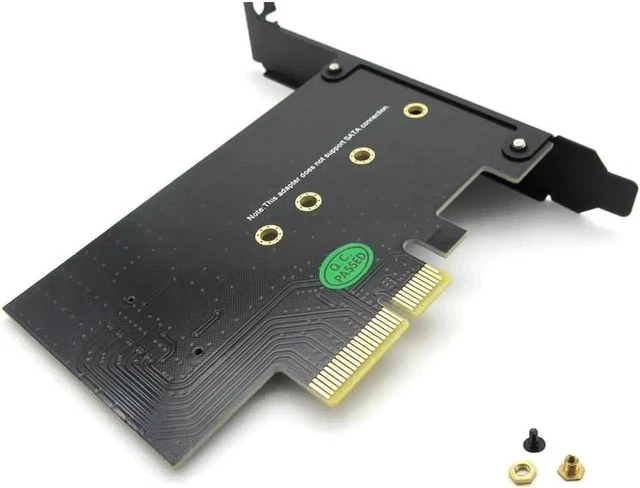 Alt view image 4 of 4 - M.2 NGFF NVMe PCIe X4 Adapter Card, M-Key PCIe Add-On Expansion Card with Full-Profile Bracket, Compatible with 2230/2242/2260/2280 NVMe SSD, Supports Windows/Linux/macOS