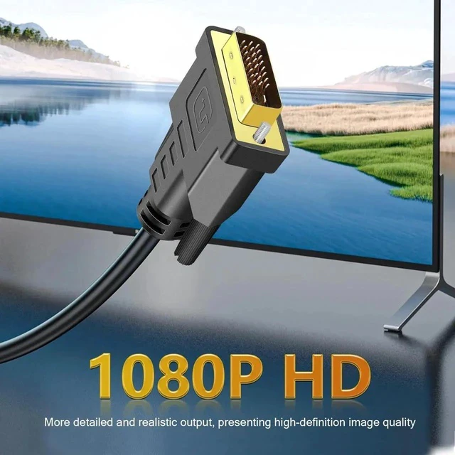 Alt view image 4 of 7 - DVI to HDMI Adapter Bi-Directional HDMI to DVI Cable 1080P HDMI Female to DVI-D (24+1) Male Video Cord Converter for Monitor, HDTV, TV Box, Projector, Blu-ray
