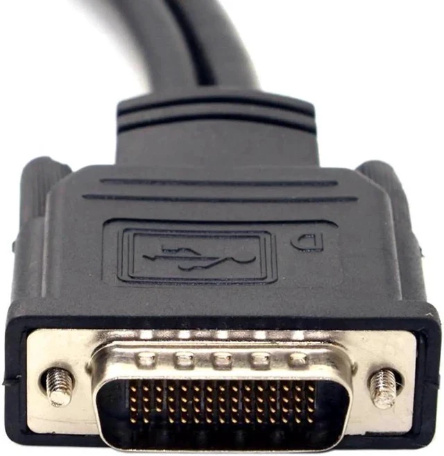 Alt view image 2 of 3 - DMS-59 Male to DVI 24+5 Female & VGA RG 15pin Female Splitter Extension 15cm