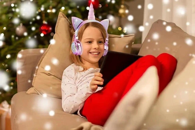 Alt view image 6 of 6 - Gemdeck Child Head Mounted Headset Cute Unicorn Wired With Mic Music Stereo Earphone