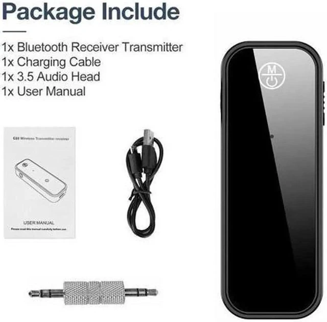 Alt view image 5 of 7 - USB Wireless Bluetooth 5.0 Transmitter Receiver 2in1 Audio Adapter 3.5mm Aux Car