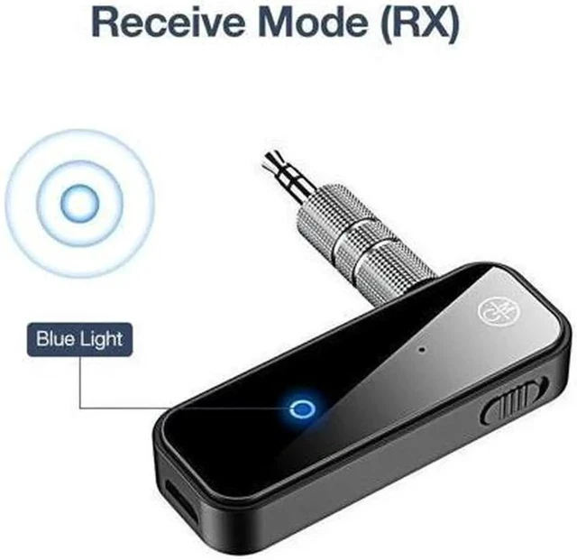 Alt view image 7 of 7 - USB Wireless Bluetooth 5.0 Transmitter Receiver 2in1 Audio Adapter 3.5mm Aux Car