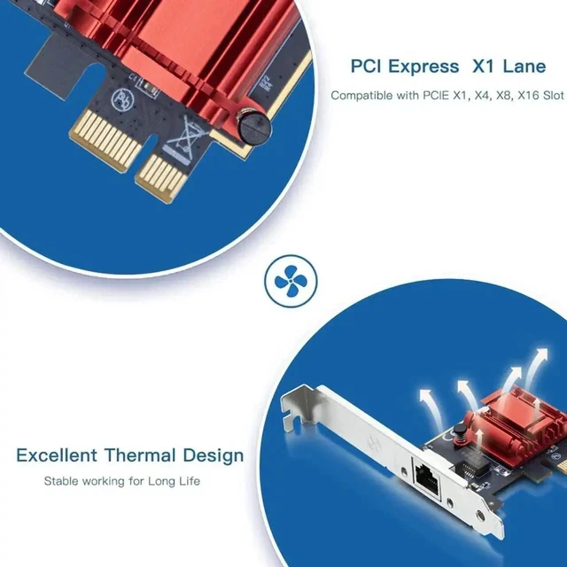 Alt view image 14 of 14 - AJMRTC PCIe x1 Gigabit Ethernet NIC Intel I210 Chip, Single RJ45 Port Low Profile Network Card, Equivalent to Intel I210-T1 for Windows Server Linux Desktop Server