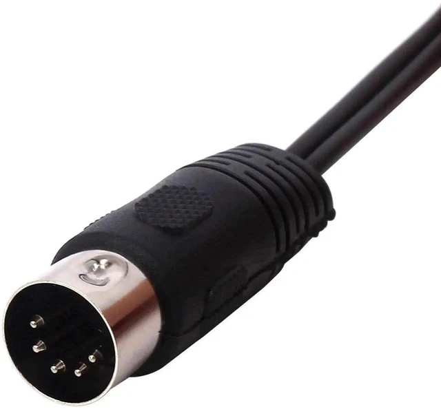 Alt view image 3 of 4 - DIN 5 Pin to RCA Cable, 5ft/1.5m 5-Pin Din Male Plug to 2-RCA Male Audio Adapter Cable for Electrophonic Bang & Olufsen, Naim, Quad.Stereo Systems (DIN 5P M-2RCA M)
