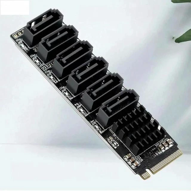 Main image of FOR NVME to SATA Expansion Card M.2 to SATA Adapter M2 Connector Internal SSD SATA 3 Port Multiplier NGFF M Key to SATA3 Controller