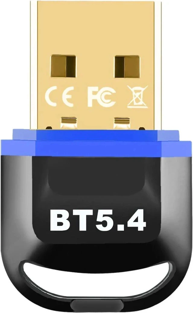 Main image of USB Bluetooth 5.4 Adapter, Plug & Play Long Range Bluetooth USB Dongle Receiver for Desktop Laptop, Compatible with Windows 11/10/8.1, Works with Xbox/PS Controllers, Wireless Keyboard, Mouse & Headse