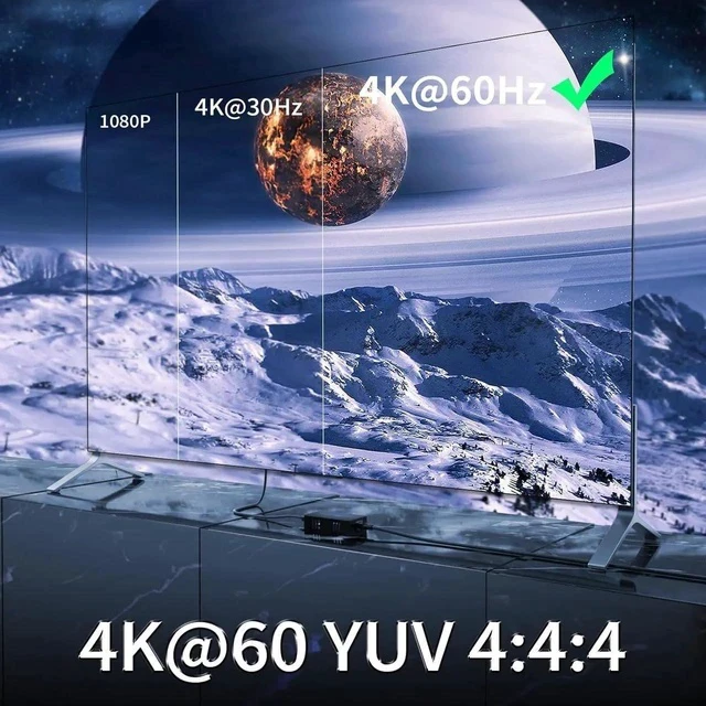 Alt view image 3 of 7 - HDMI Extender Splitter1x2 HD 4K @60Hz up to 60m(196ft)-Loop Out-Over CAT5/CAT6/CAT7 Cable HDMI Transmitter and Receiver with IR Power Switch and EDID