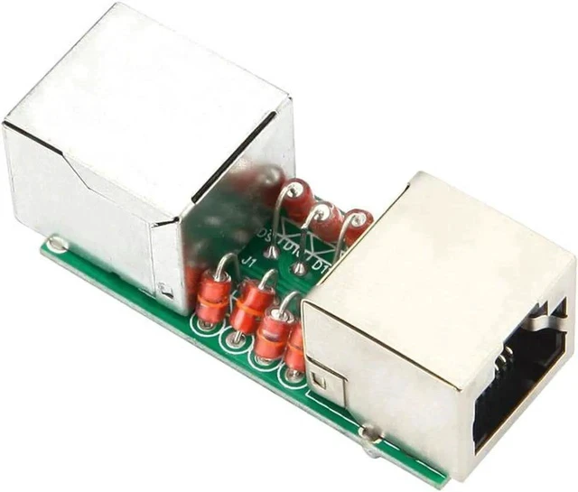 Alt view image 4 of 5 - RJ45 In-Line Surge Lightning Protector Coupler, Cat5e/Cat6/Cat7 LAN Network Cable Extender Surge Suppressor RJ45 Straight Through Connector